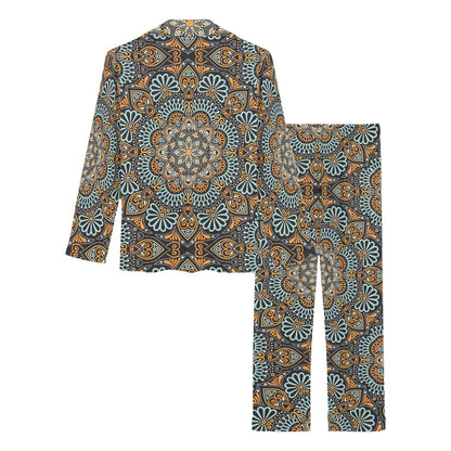 Mandala Pattern Print Design 05 Women's Long Pajama Set