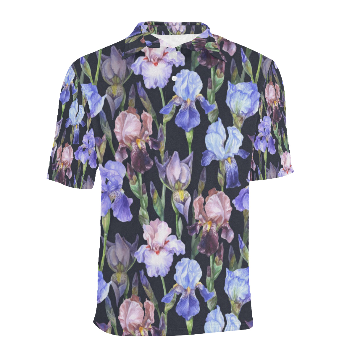 Iris Pattern Print Design IR04 Men Polo Shirt