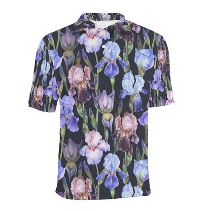 Iris Pattern Print Design IR04 Men Polo Shirt