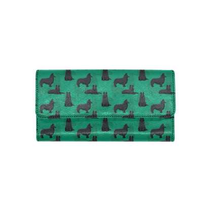 Belgian Sheepdog Pattern Print Design 01 Women's Trifold Wallet