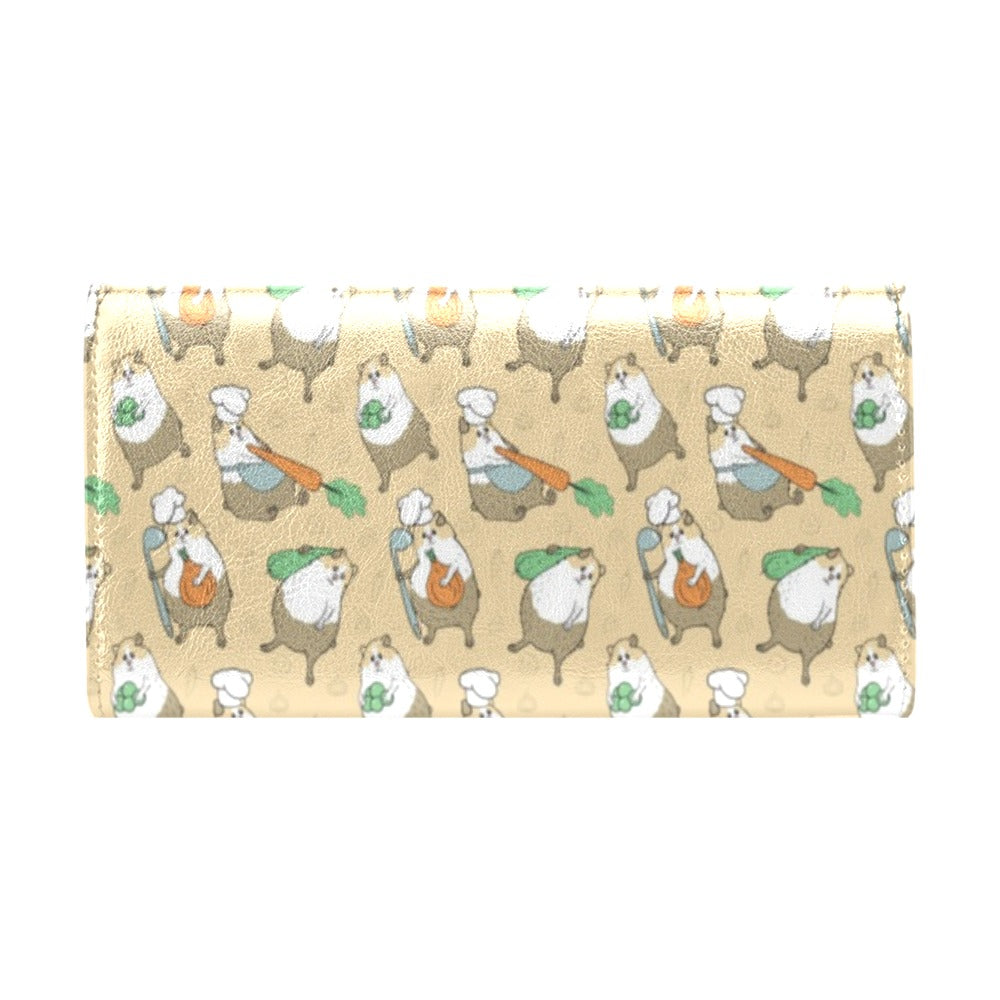 Guinea Pig Print Design LKS401 Women's Trifold Wallet