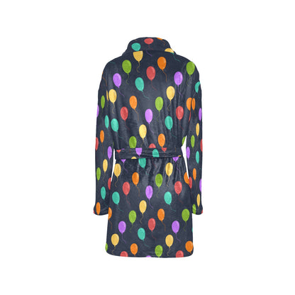 Ballon Colorful Pattern Print Design 03 Women's Fleece Robe
