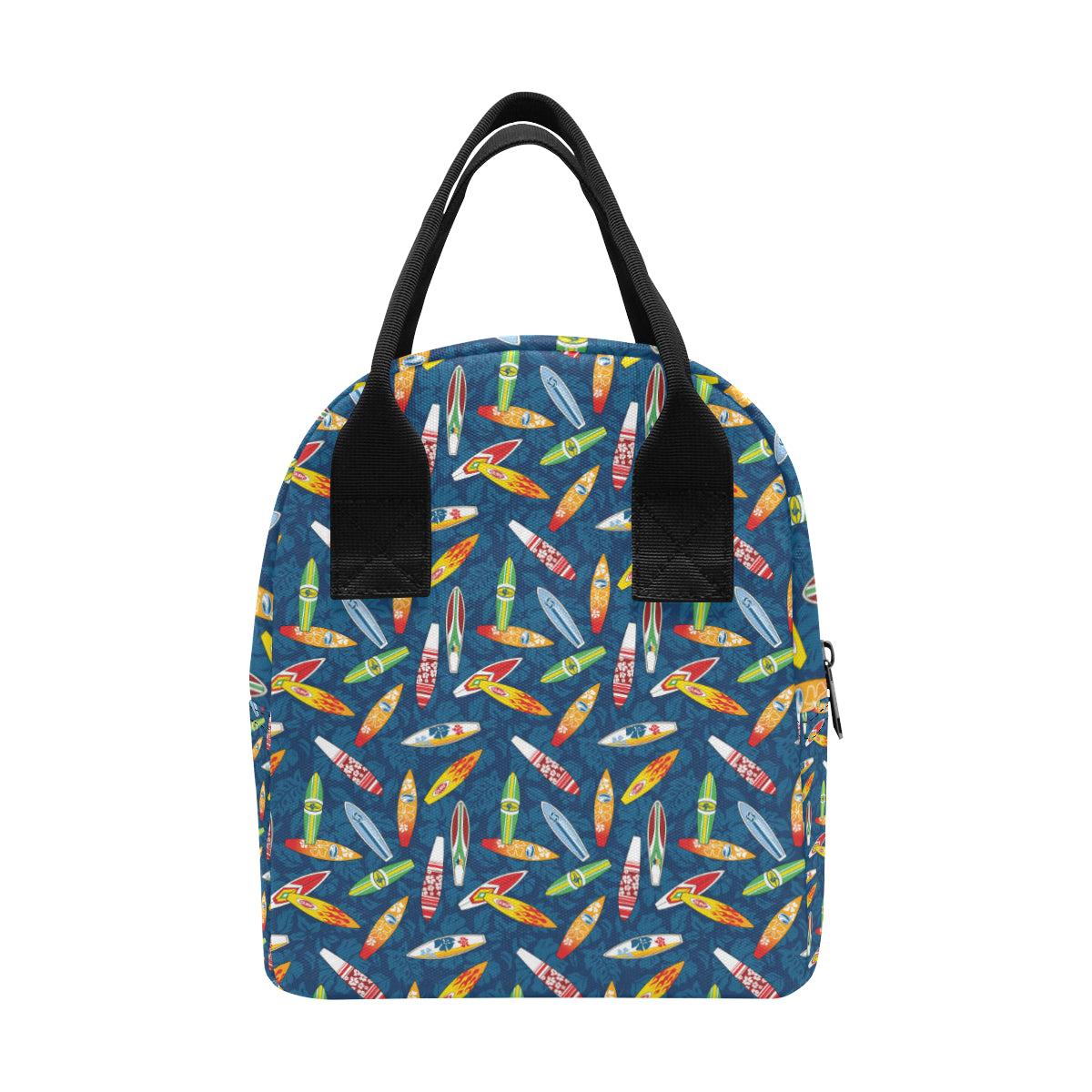 Surfboard Pattern Print Insulated Lunch Bag