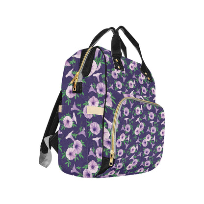 Morning Glory Pattern Print Design MG01 Diaper Bag Backpack