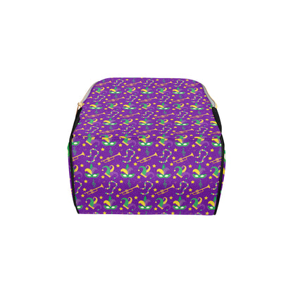 Mardi Gras Pattern Print Design 06 Diaper Bag Backpack