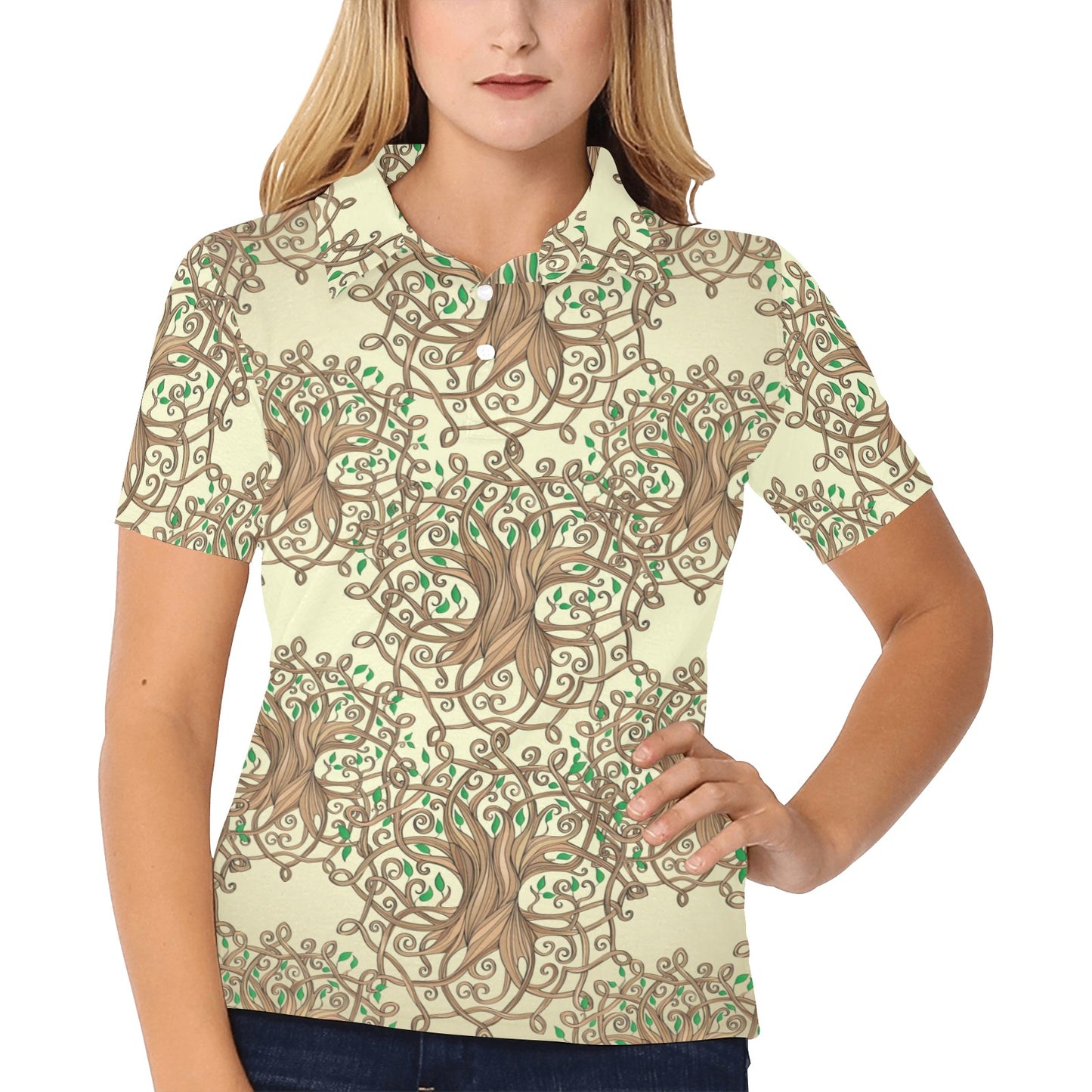 Celtic Tree of life Women's Polo Shirt