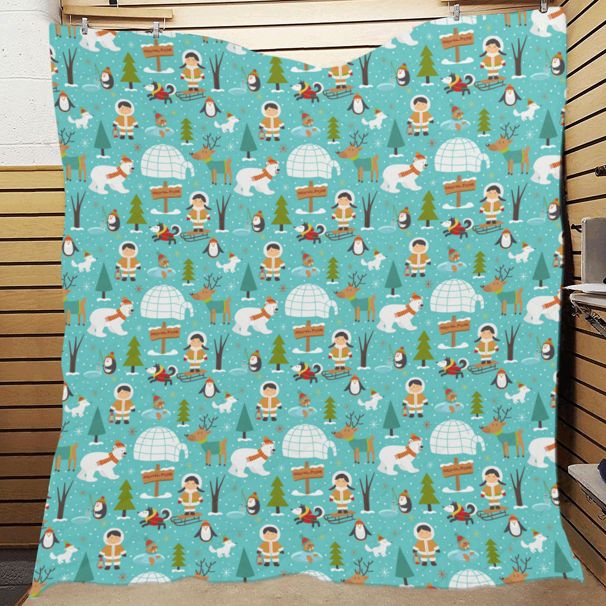 Eskimo Pattern Print Design 01 Premium Quilt