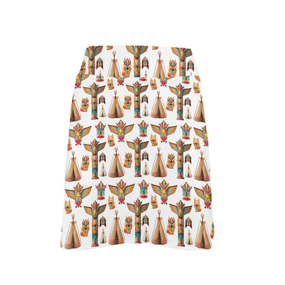 Totem Native Print Design LKS303 17" Golf & Pickleball Skort with Pockets