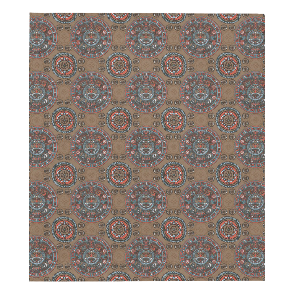 Calendar Aztec Pattern Print Design 03 Premium Quilt