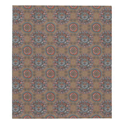 Calendar Aztec Pattern Print Design 03 Premium Quilt
