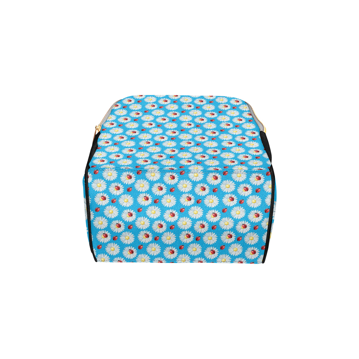 Ladybug with Daisy Themed Print Pattern Diaper Bag Backpack