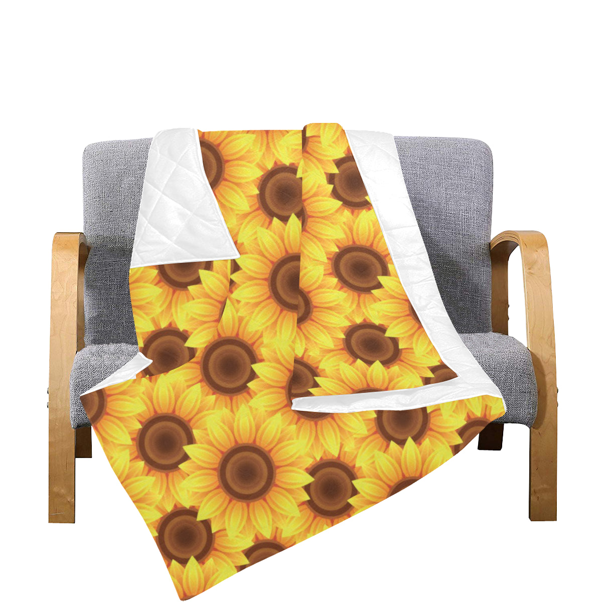 Sunflower Pattern Print Design SF07 Premium Quilt