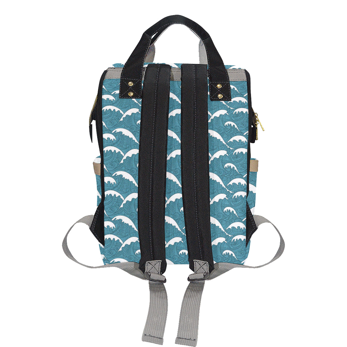 Surf Wave Tribal Design Diaper Bag Backpack