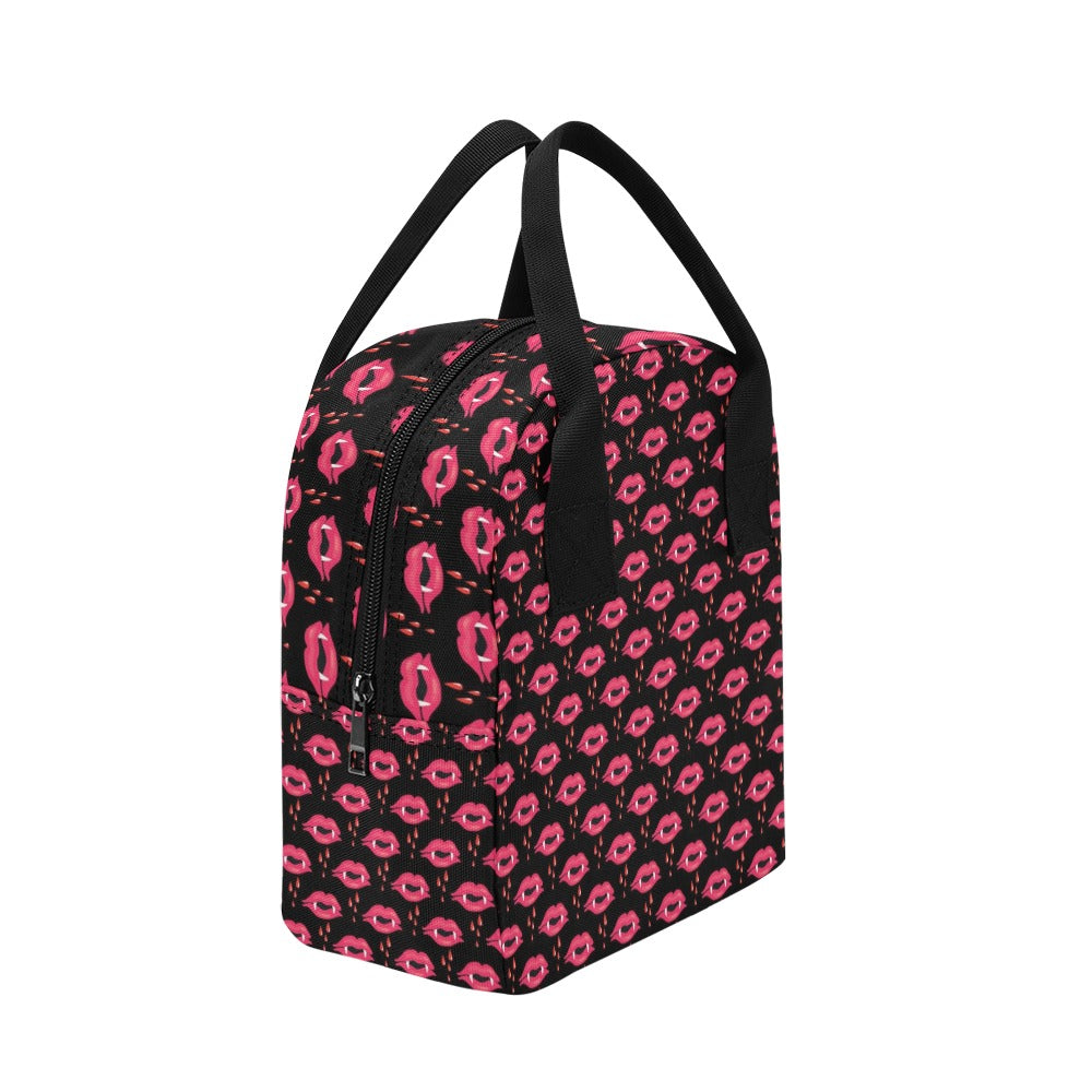 Vampire Lips Print Design LKS303 Insulated Lunch Bag