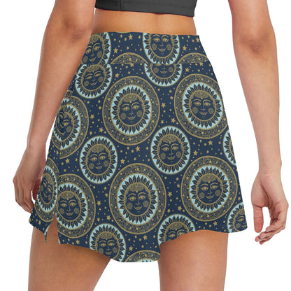 Boho Sun Dream 17" Golf & Pickleball Skort with Pockets