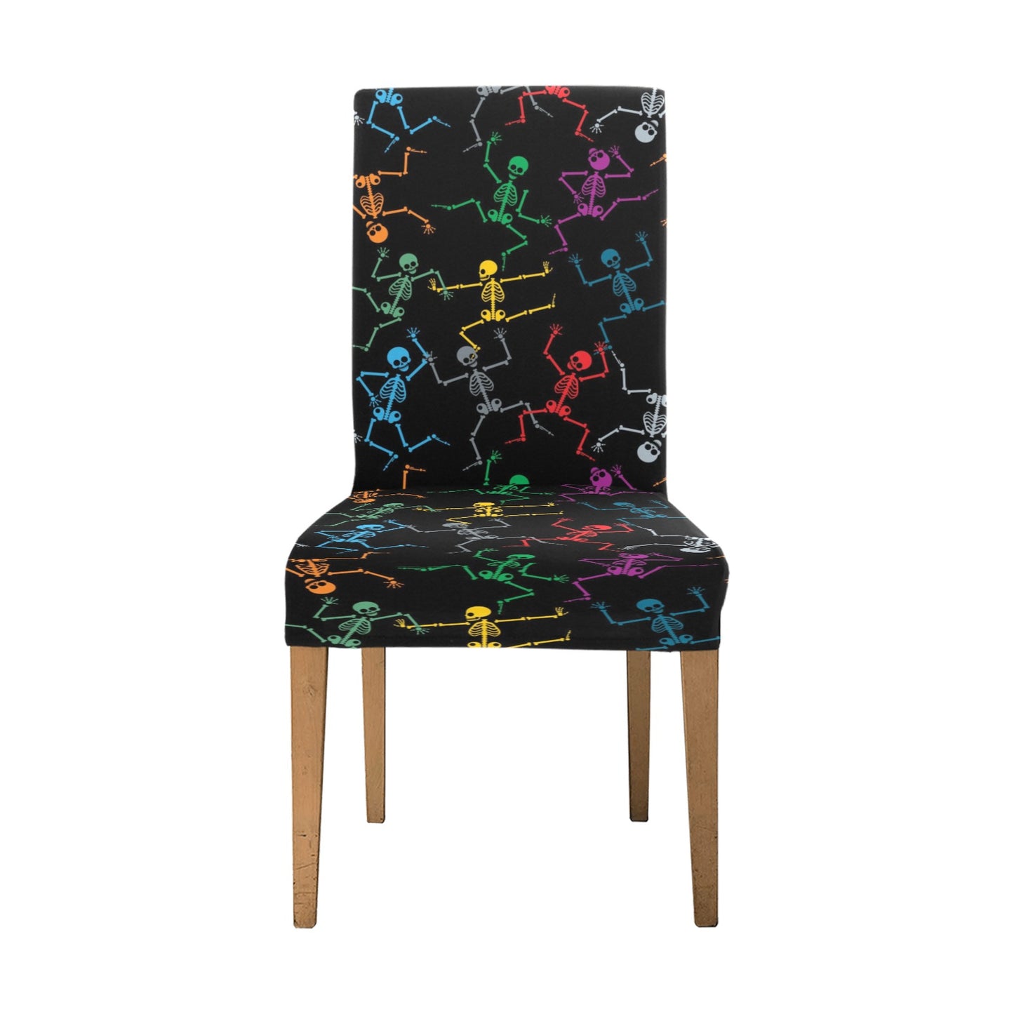 Skeleton Colorful Print Design LKS302 Dining Chair Slipcover