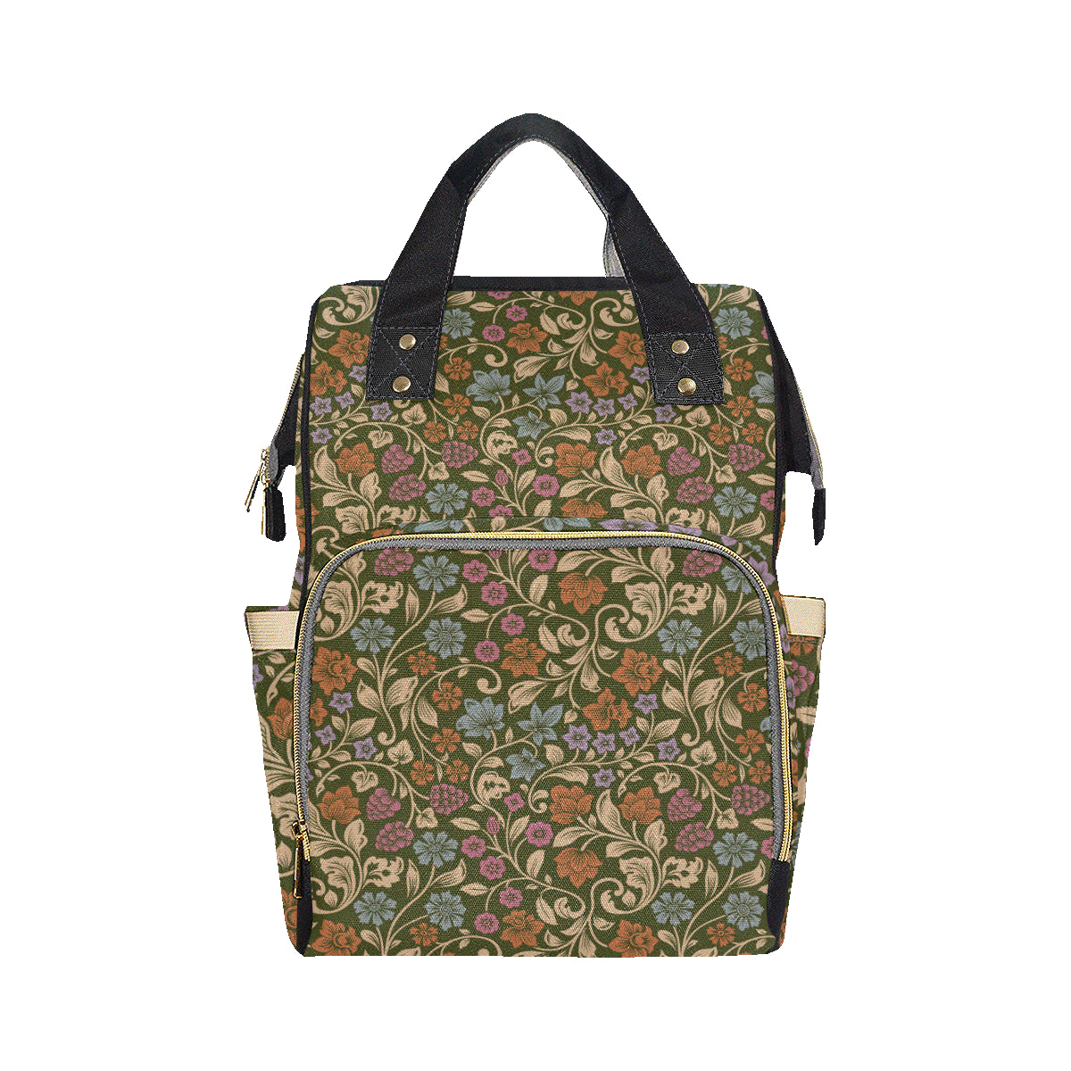 Floral Vintage Print Pattern Diaper Bag Backpack