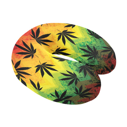 Rasta Pattern Print Design A02 U-Shaped Travel Neck Pillow