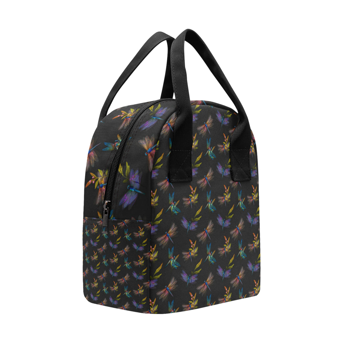 Dragonfly Colorful Realistic Print Insulated Lunch Bag