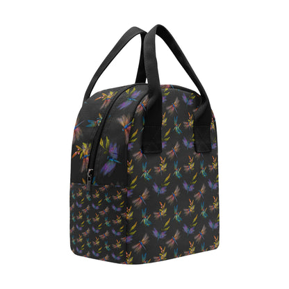 Dragonfly Colorful Realistic Print Insulated Lunch Bag