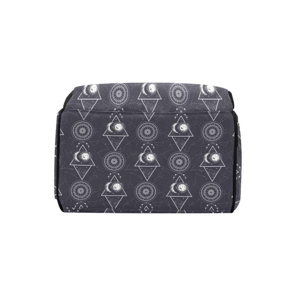 Sun Moon Print Design LKS309 Diaper Bag Backpack