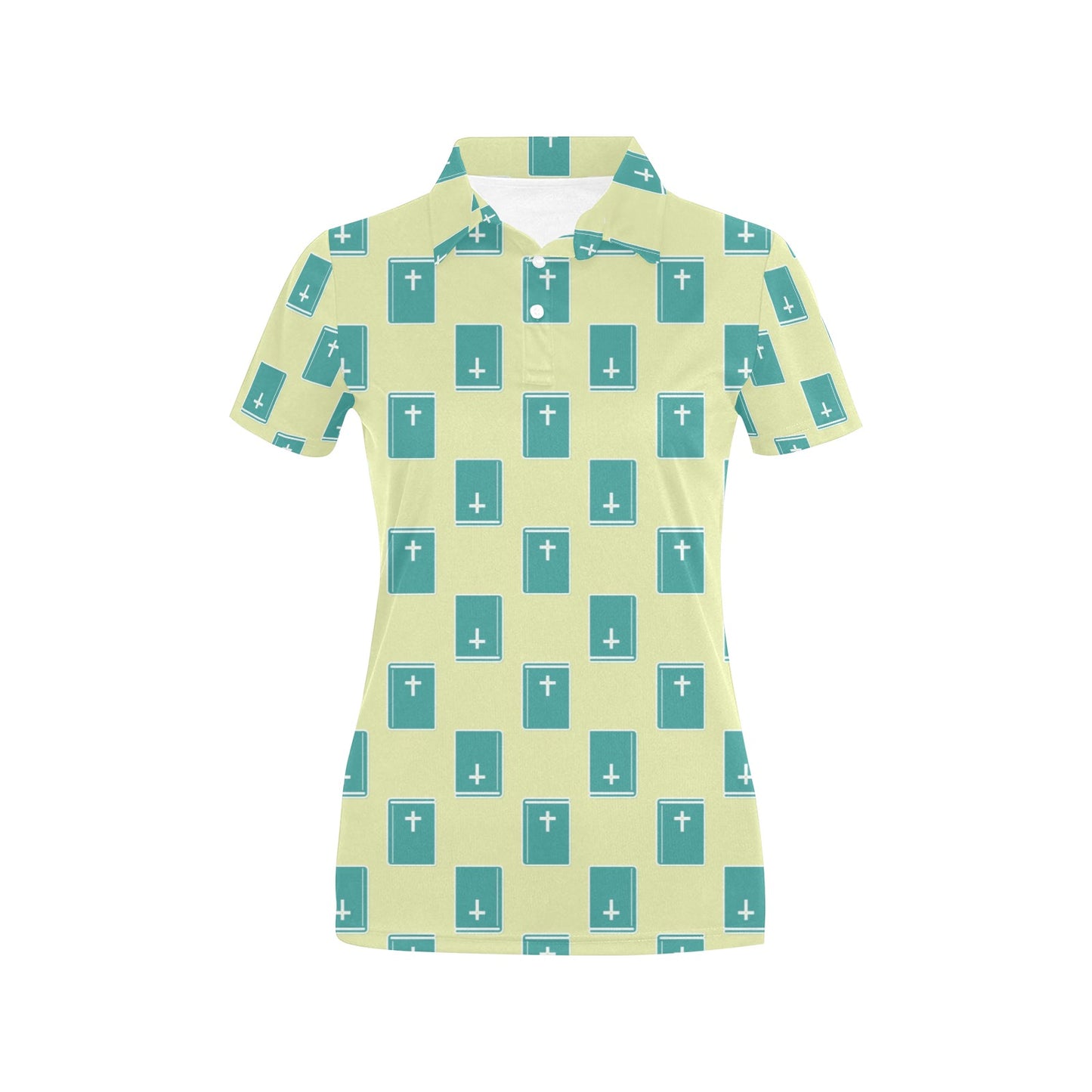 Bible Pattern Print Design 04 Women's Polo Shirt
