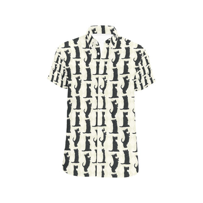 Scottish Terriers Print Design LKS309 Men Short Sleeve Button Up Shirt