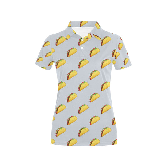 Taco Print Design LKS304 Women's Polo Shirt