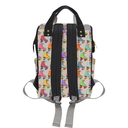 Roller skate Pattern Print Design A01 Diaper Bag Backpack