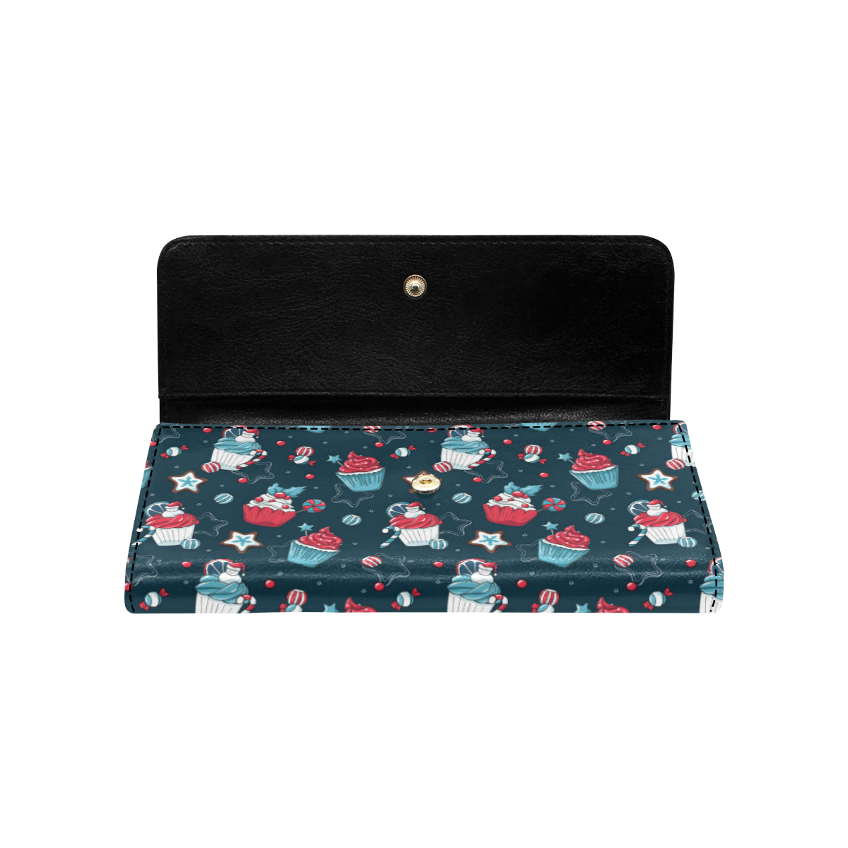 Cupcake Pattern Print Design 03 Women's Trifold Wallet