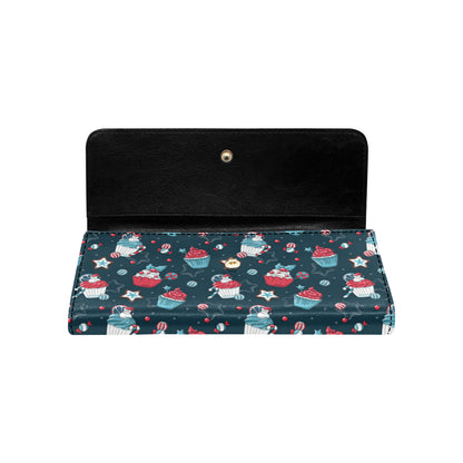 Cupcake Pattern Print Design 03 Women's Trifold Wallet