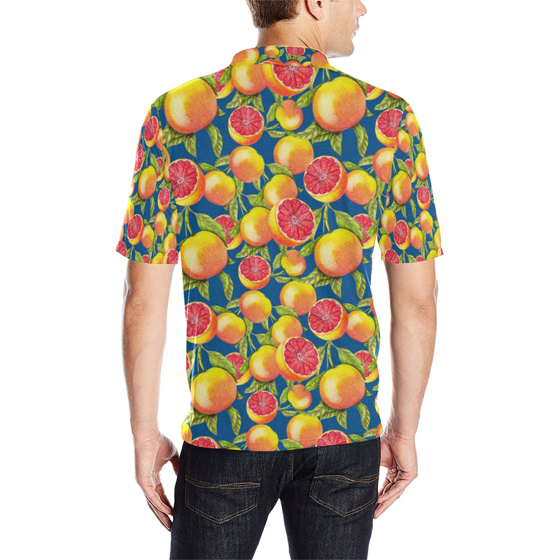 Grapefruit Pattern Print Design GF04 Men Polo Shirt