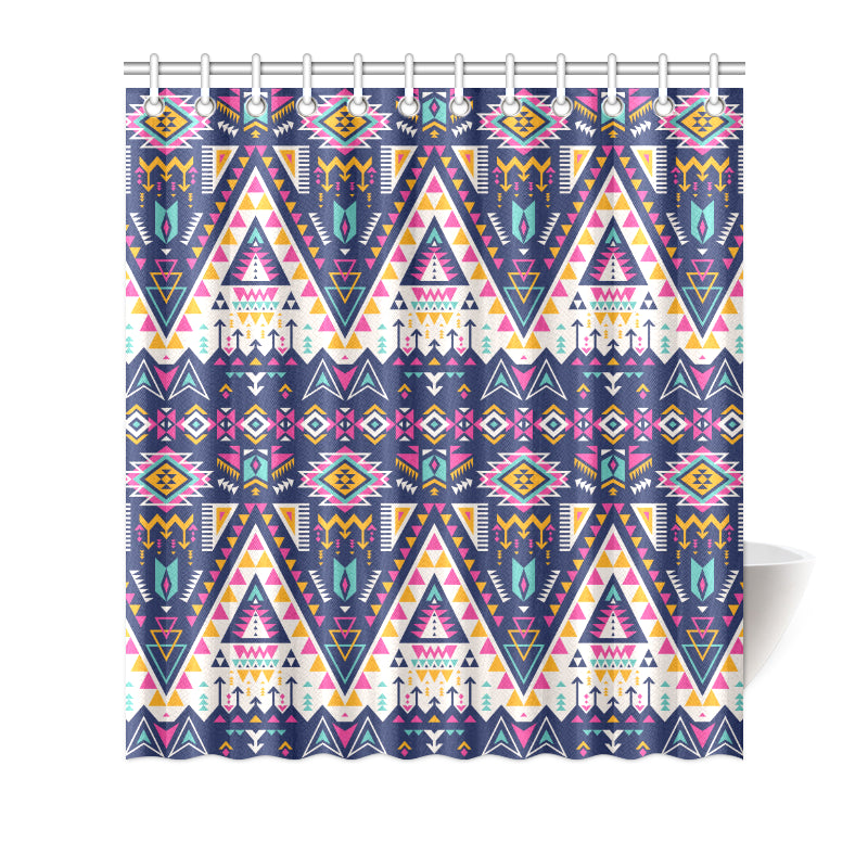 Pink Tribal Aztec native american Shower Curtain