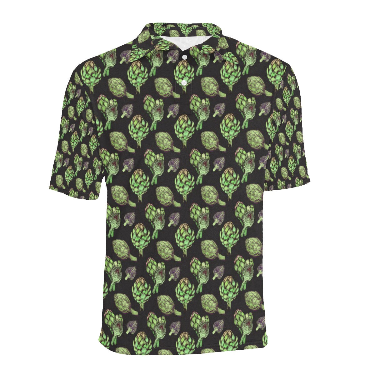 Artichoke Pattern Print Design 02 Men Polo Shirt