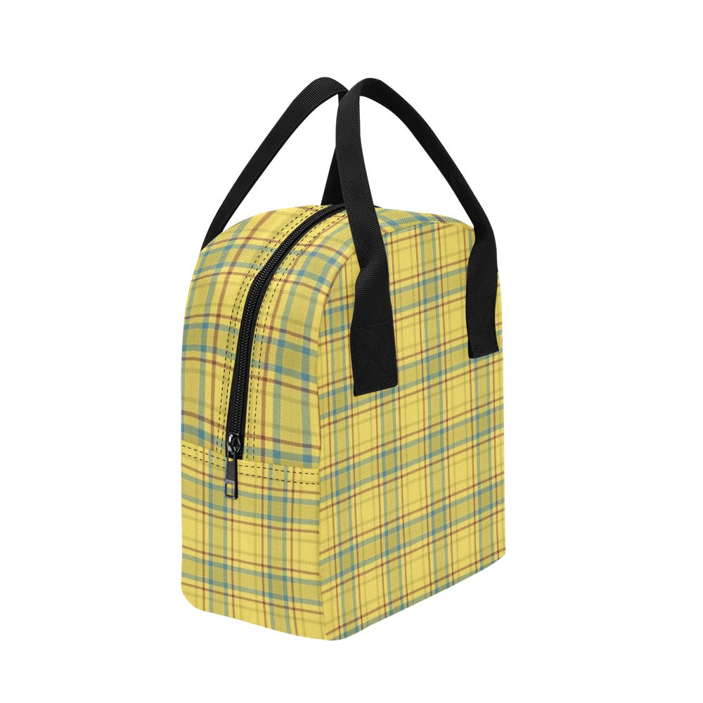 Tartan Yellow Print Design LKS301 Insulated Lunch Bag