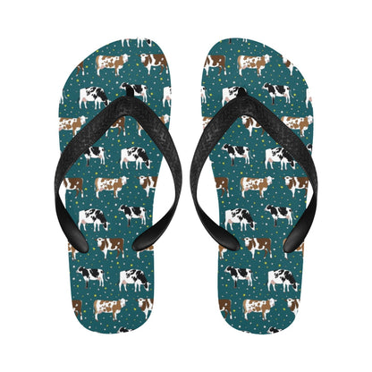 Cattle Print Design LKS404 Flip Flops