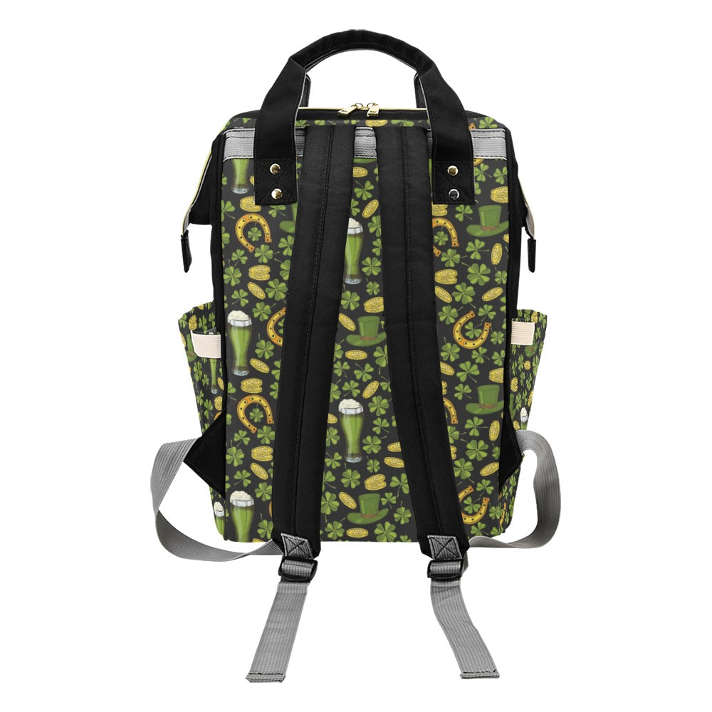 St Patricks Day Print Design LKS307 Diaper Bag Backpack