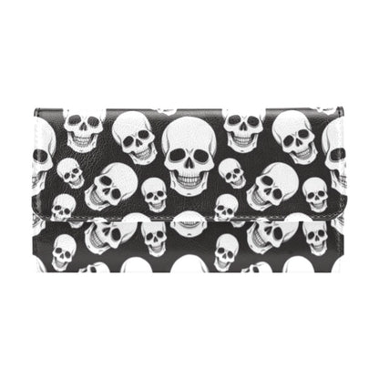 Skull Print Design LKS301 Women's Trifold Wallet