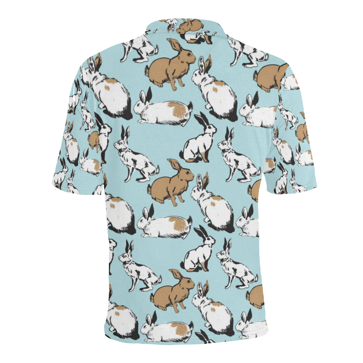 Rabbit Pattern Print Design RB018 Men Polo Shirt