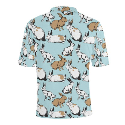 Rabbit Pattern Print Design RB018 Men Polo Shirt