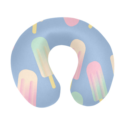 Ice Cream Pattern Print Design 05 U-Shaped Travel Neck Pillow