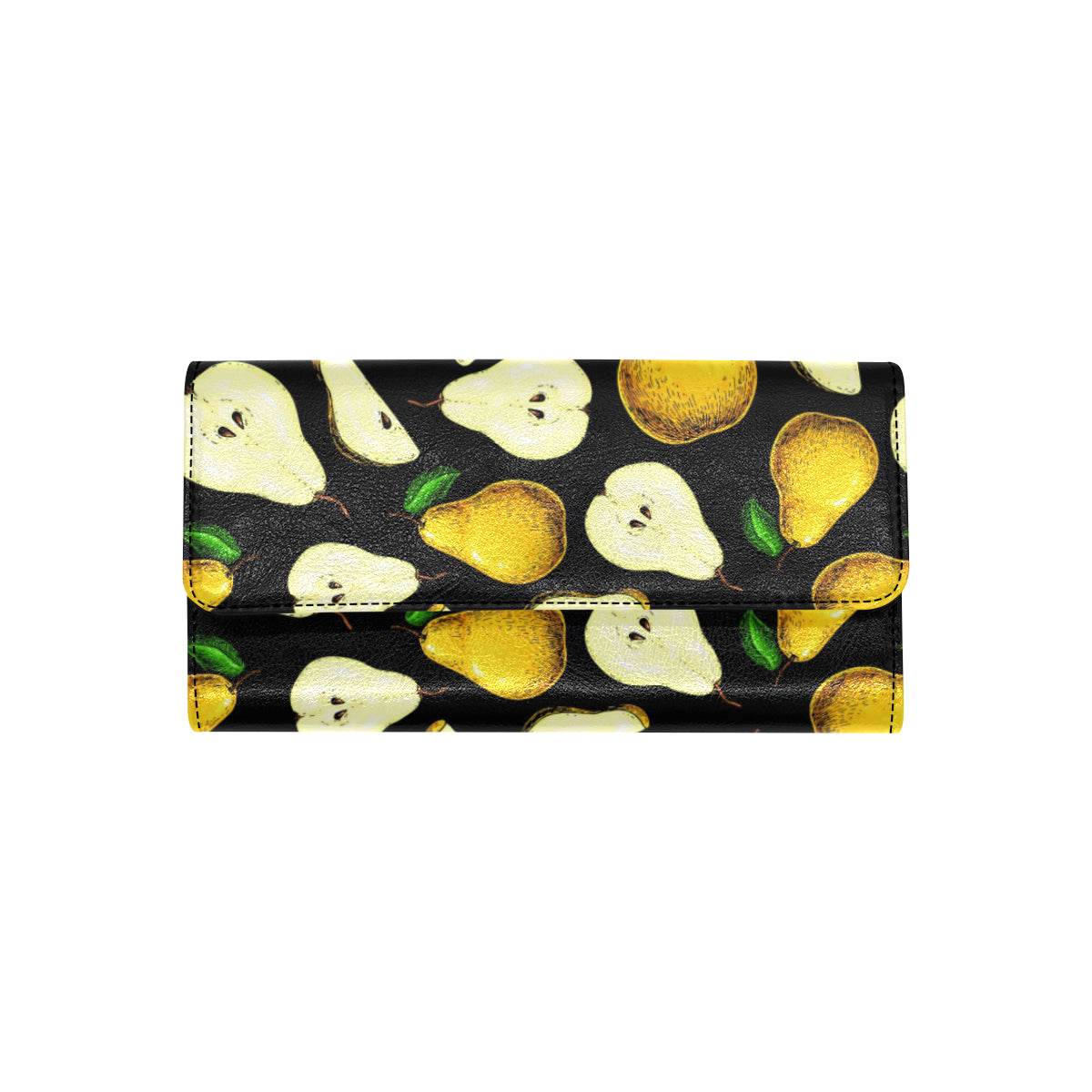 Pear Pattern Print Design PE01 Women's Trifold Wallet