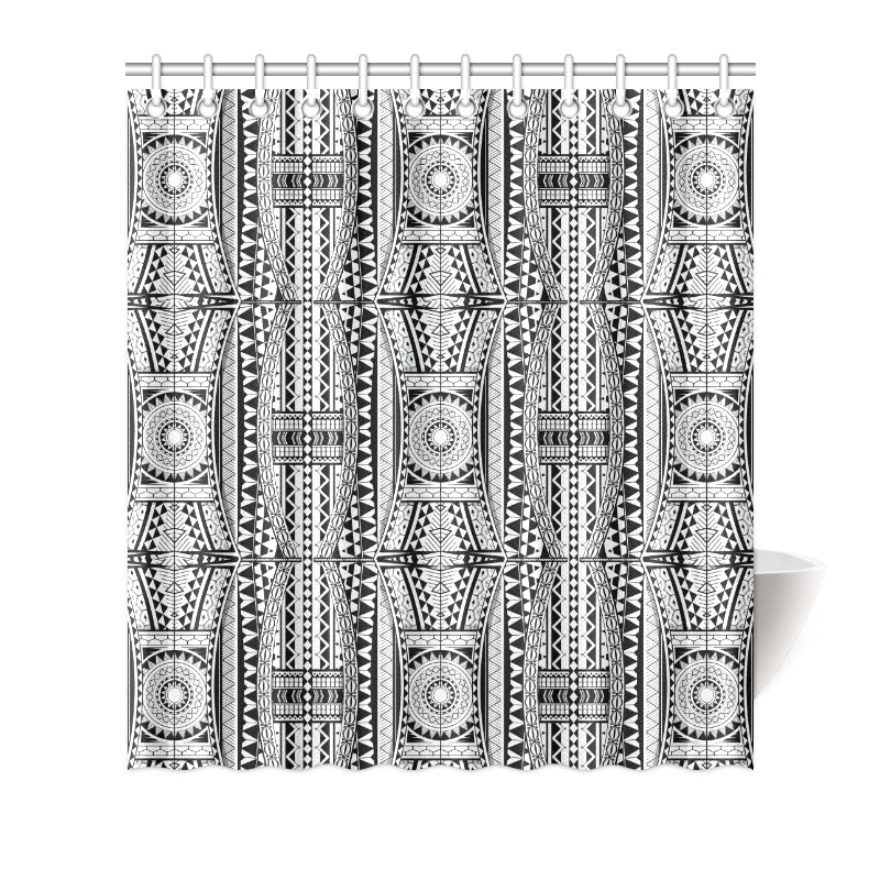 Polynesian Tattoo Design Shower Curtain