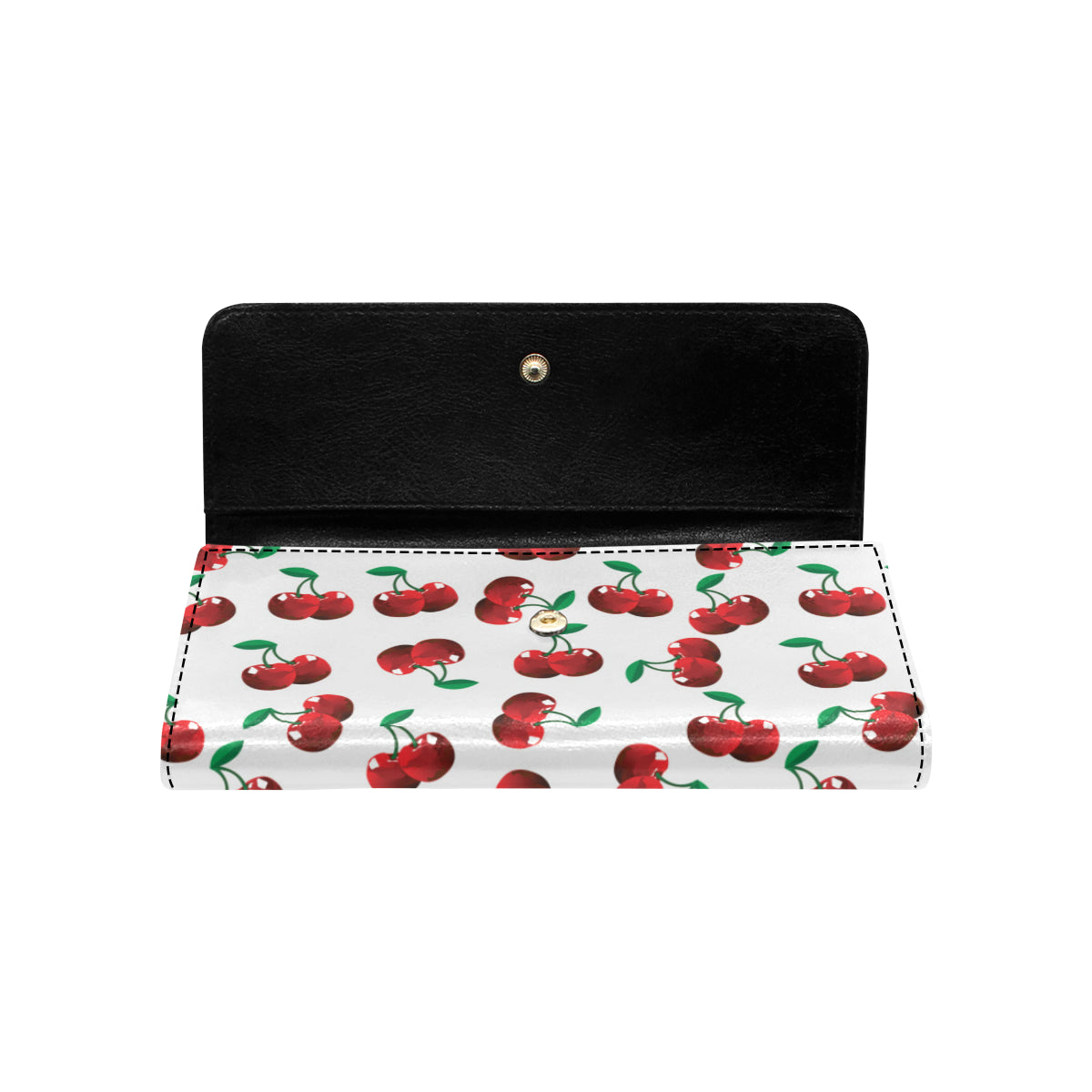 Cherry Pattern Print Design 01 Women's Trifold Wallet
