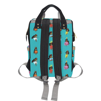Hula Dancers Pattern Print Design 04 Diaper Bag Backpack