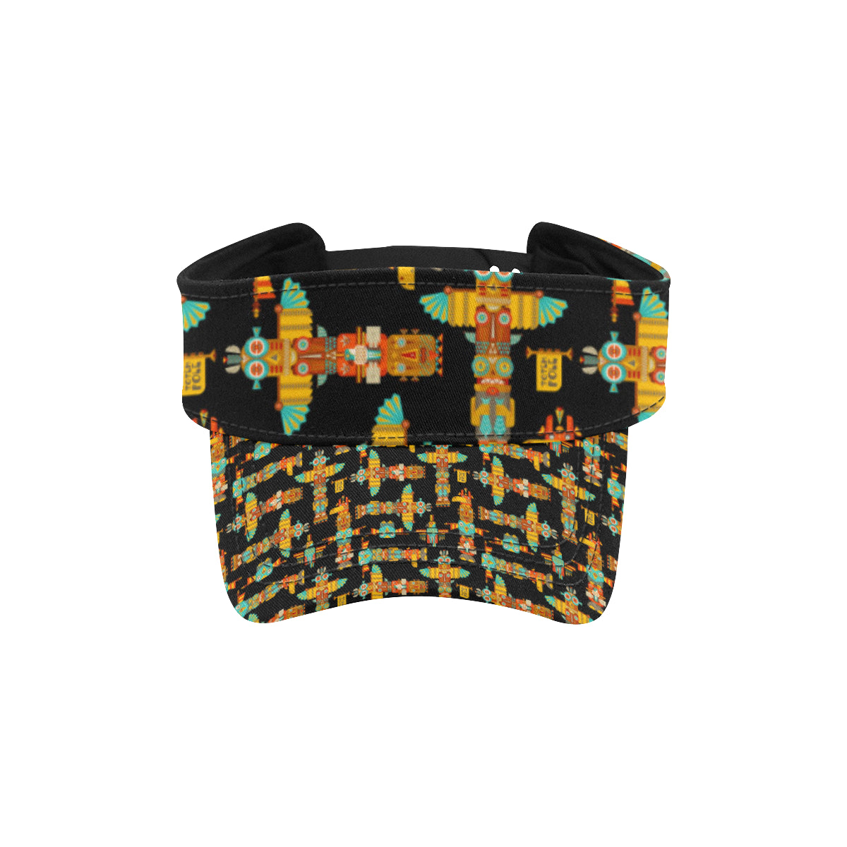 Totem Pole Cartoon Print Unisex Sun Visor