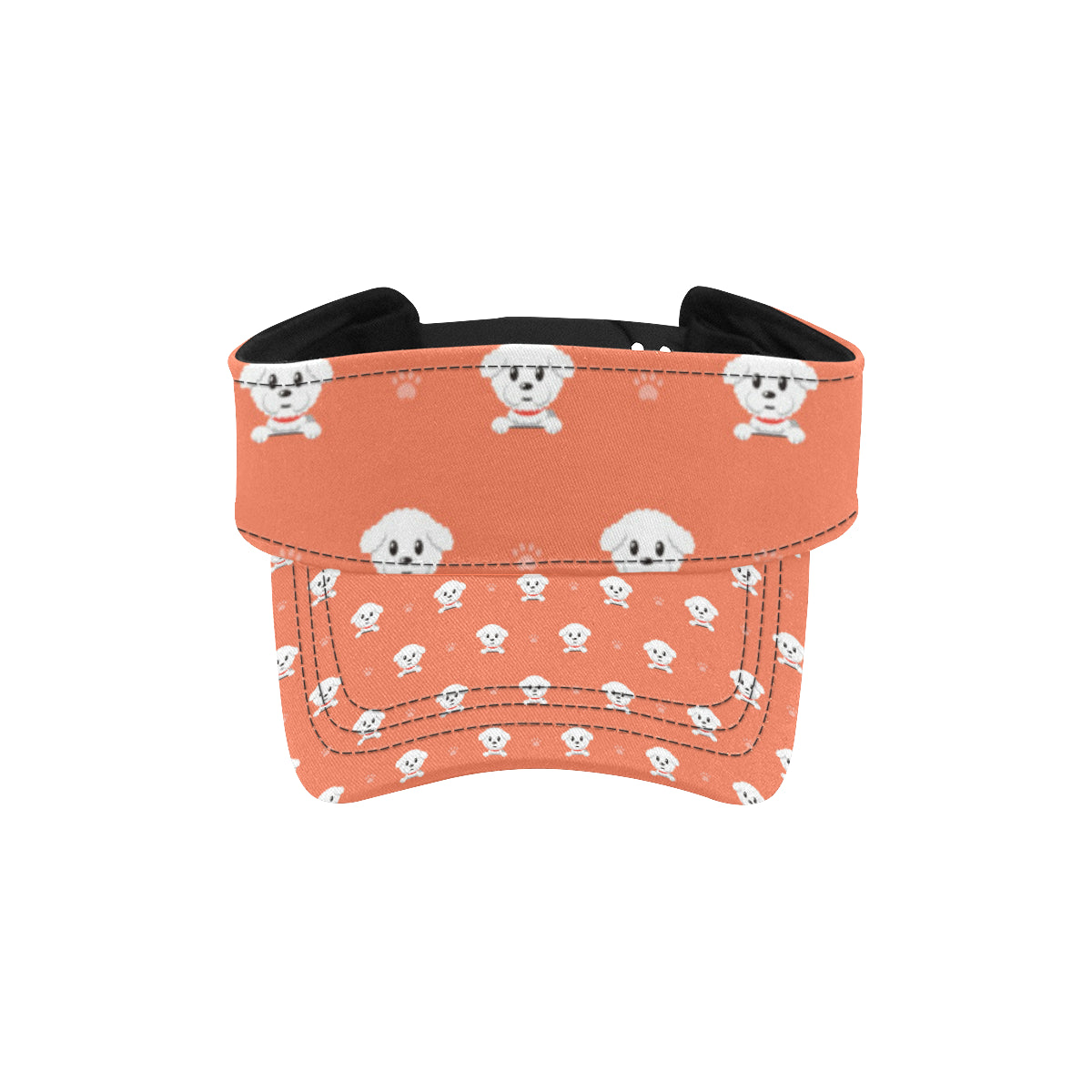 Bichons Frise Pattern Print Design 02 Unisex Sun Visor