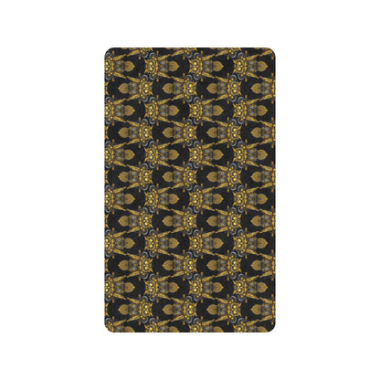 Steampunk Gold Owl Design Themed Print Rubber Doormat
