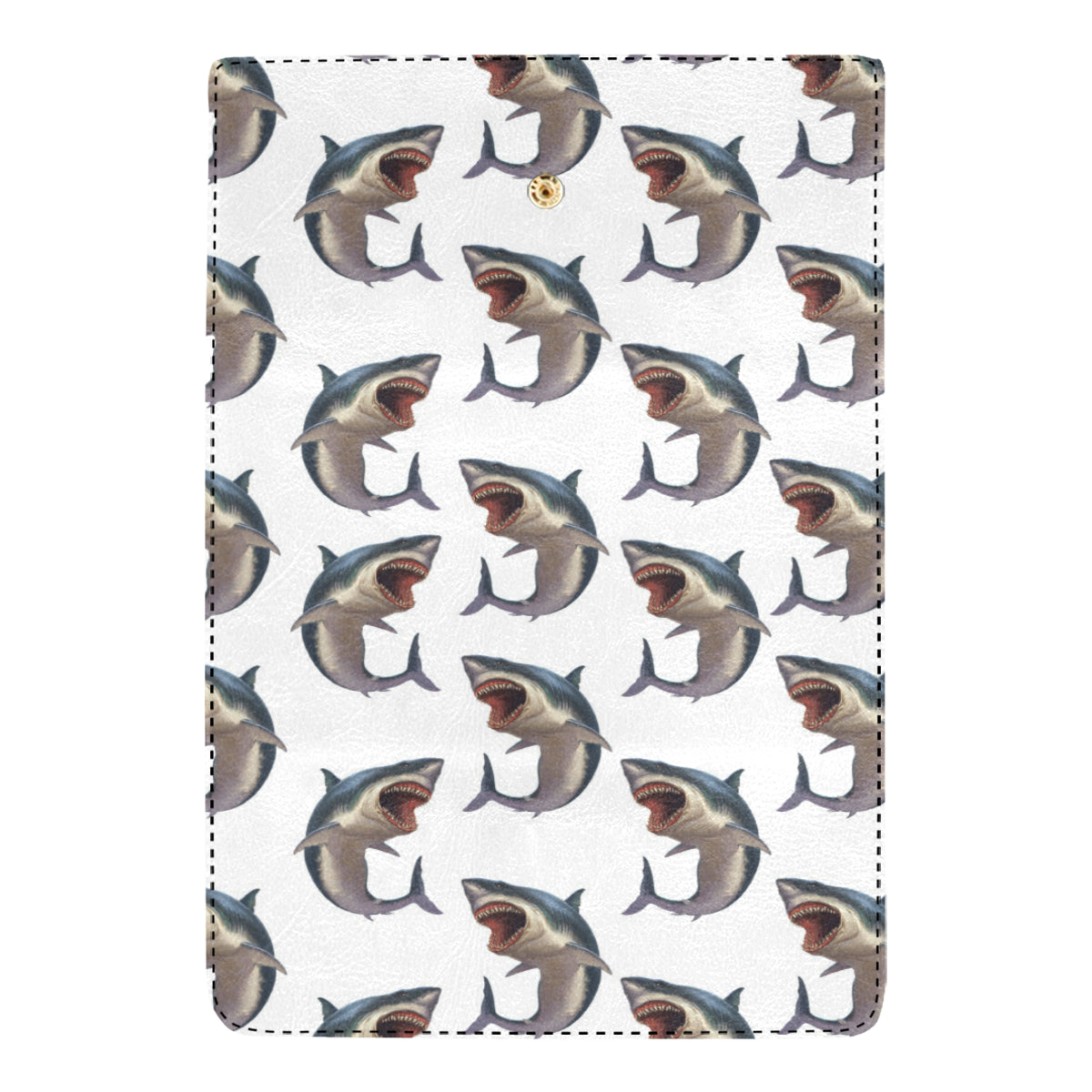 Great White Shark Pattern Print Design 03 Women's Trifold Wallet