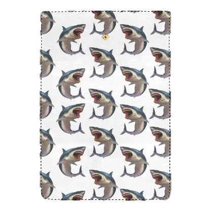 Great White Shark Pattern Print Design 03 Women's Trifold Wallet